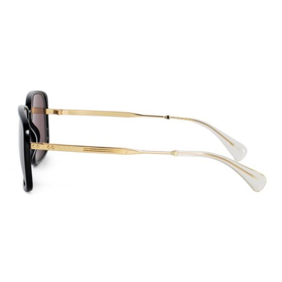 Gucci Black/Brown Rectangular Sunglasses - Picture 3 of 5